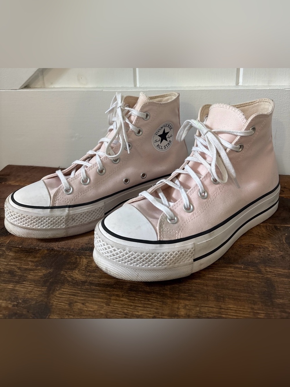 Converse Chuck Taylor Womens All Star Platform Pink High Top Sneakers Size 8